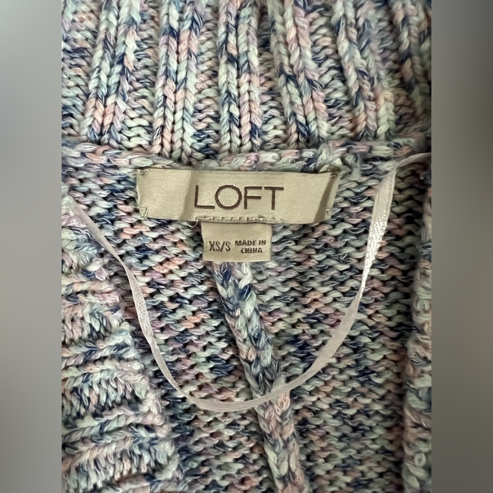 LOFT Oversized Confetti Wrap Cardigan Sweater EUC - Picture 7 of 8